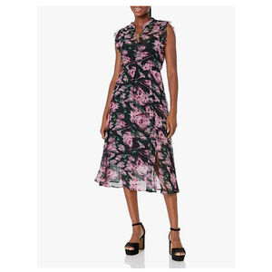 Steve Madden New! Allegra Floral Chiffon Midi Dress